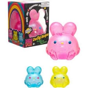 Nee Doh Jelly Hops Pink Bunny Toy